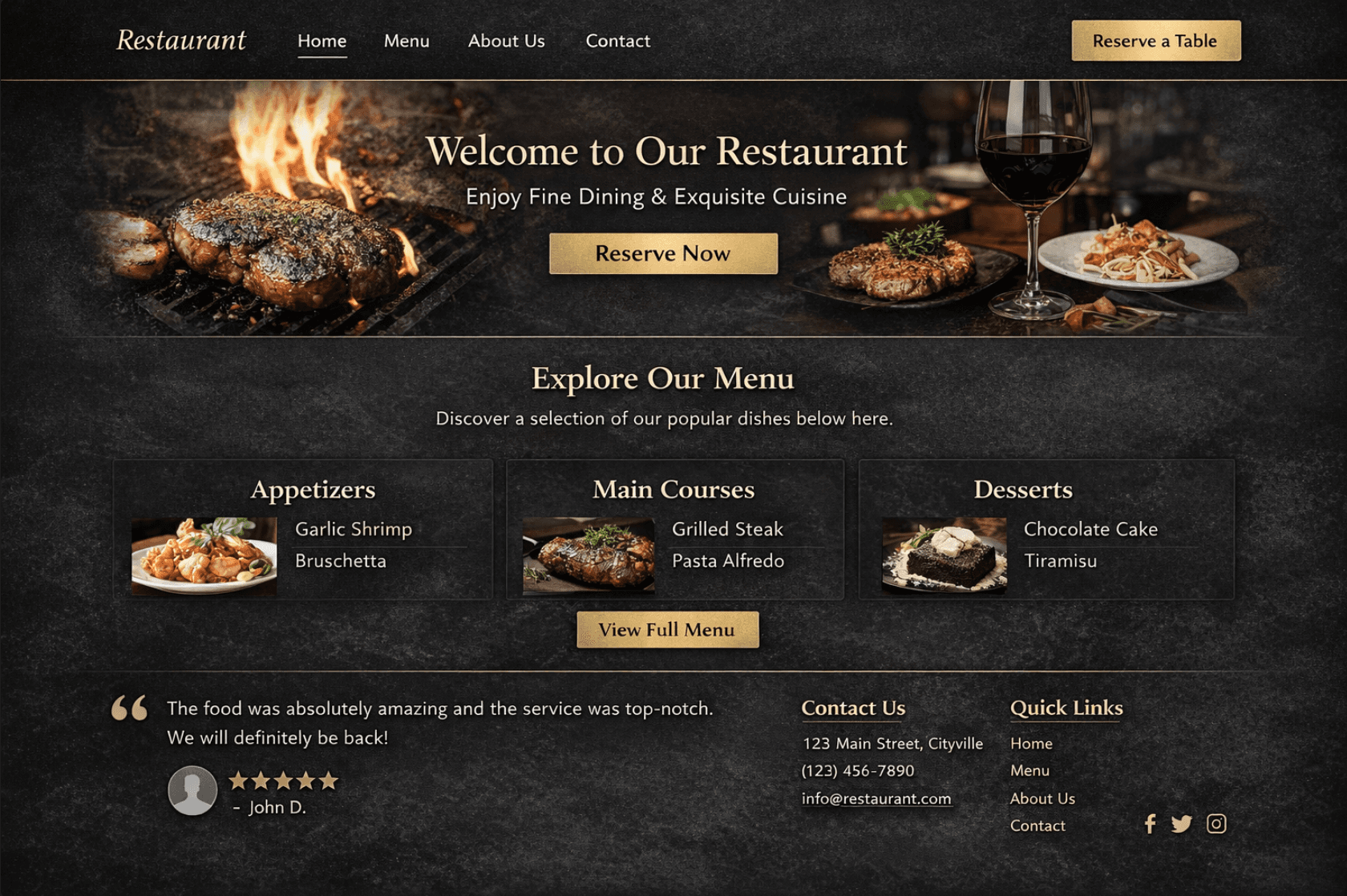 Voorbeeld website: na